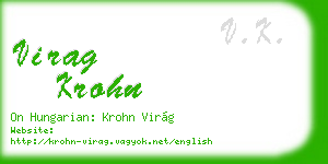 virag krohn business card