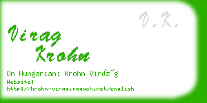 virag krohn business card